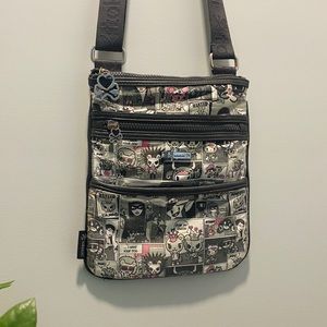 Grey Tokidoki Crossbody Comic Bag with Adjustable Strap
